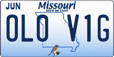 MO license plate OL0V1G
