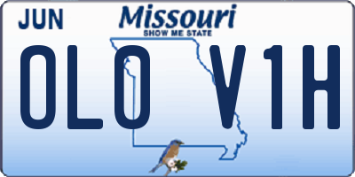 MO license plate OL0V1H