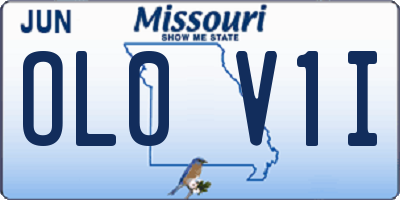 MO license plate OL0V1I