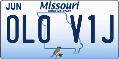 MO license plate OL0V1J