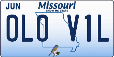 MO license plate OL0V1L