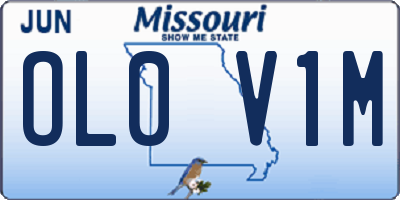 MO license plate OL0V1M