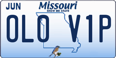MO license plate OL0V1P