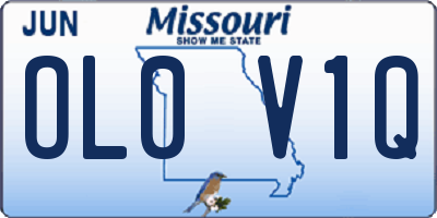 MO license plate OL0V1Q