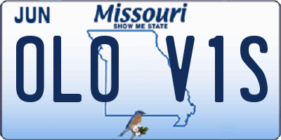 MO license plate OL0V1S