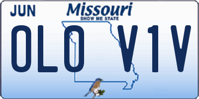 MO license plate OL0V1V
