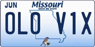 MO license plate OL0V1X