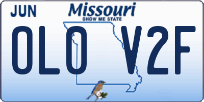 MO license plate OL0V2F