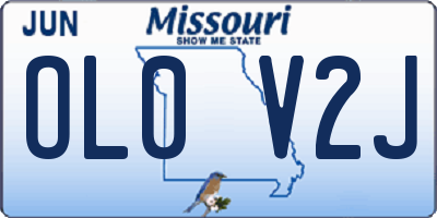 MO license plate OL0V2J