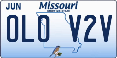 MO license plate OL0V2V