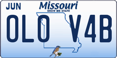 MO license plate OL0V4B
