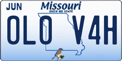 MO license plate OL0V4H
