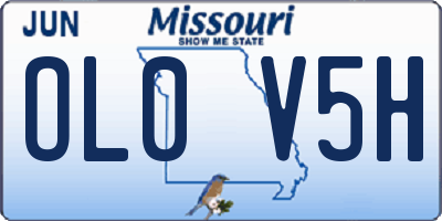 MO license plate OL0V5H