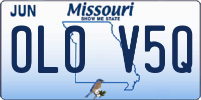 MO license plate OL0V5Q