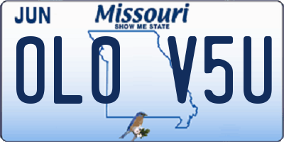 MO license plate OL0V5U