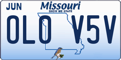 MO license plate OL0V5V
