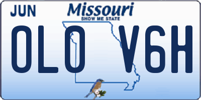 MO license plate OL0V6H