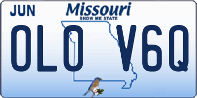 MO license plate OL0V6Q