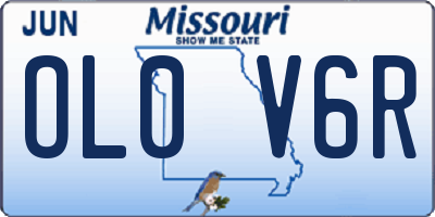 MO license plate OL0V6R