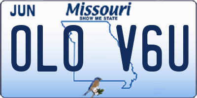 MO license plate OL0V6U