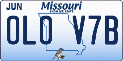 MO license plate OL0V7B