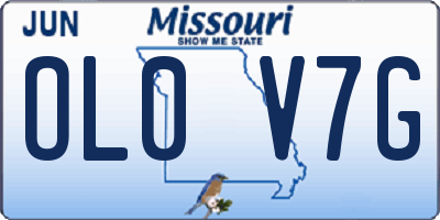 MO license plate OL0V7G