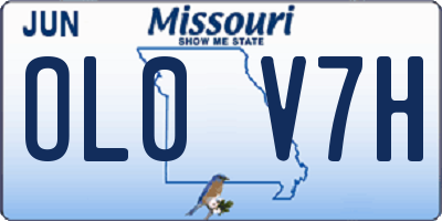 MO license plate OL0V7H