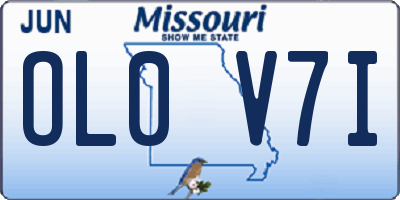 MO license plate OL0V7I