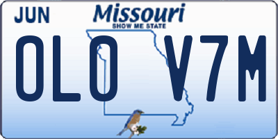 MO license plate OL0V7M