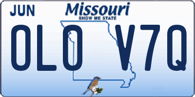 MO license plate OL0V7Q
