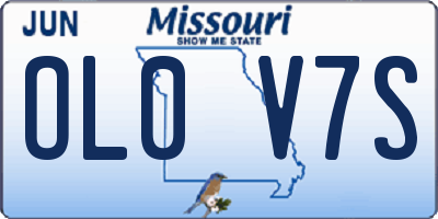 MO license plate OL0V7S