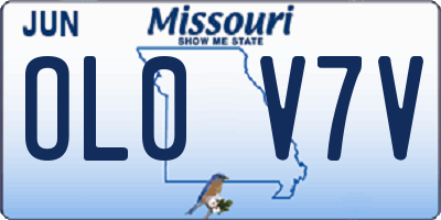 MO license plate OL0V7V
