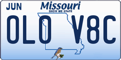 MO license plate OL0V8C