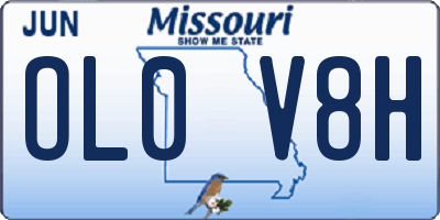 MO license plate OL0V8H