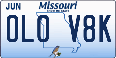MO license plate OL0V8K