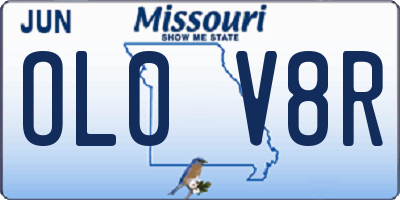MO license plate OL0V8R