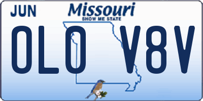 MO license plate OL0V8V