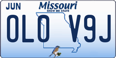 MO license plate OL0V9J