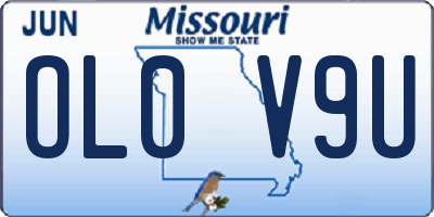 MO license plate OL0V9U