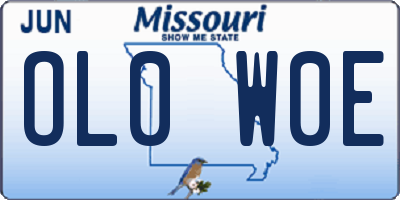 MO license plate OL0W0E
