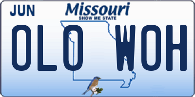 MO license plate OL0W0H