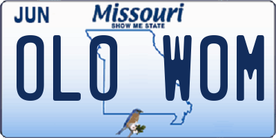 MO license plate OL0W0M