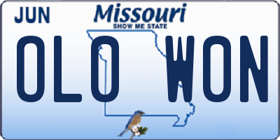MO license plate OL0W0N