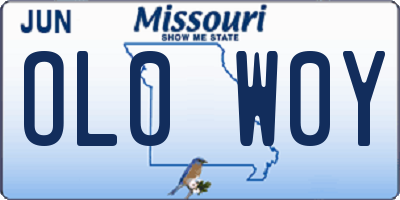 MO license plate OL0W0Y