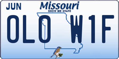MO license plate OL0W1F