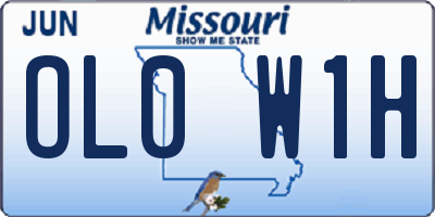 MO license plate OL0W1H