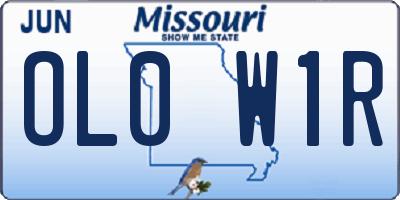 MO license plate OL0W1R