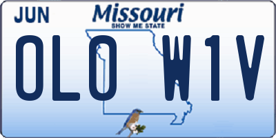 MO license plate OL0W1V