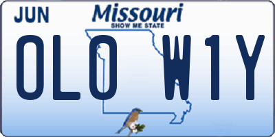 MO license plate OL0W1Y