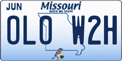 MO license plate OL0W2H
